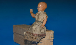 antique Biedermeier wax doll baby or baby Jesus * at 1850-1860