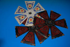 3 antique cardboard Chinese lanterns * twenties until thirties