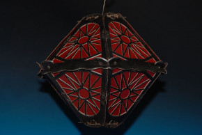 3 antike Pappe Laternen Lampions für Kerzen * 20er bis 30er J.