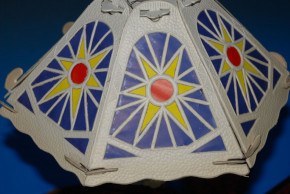 3 antike Pappe Laternen Lampions für Kerzen * 20er bis 30er J.