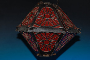 2 antike Pappe Lampions - Laternen * 20er bis 30er Jahre